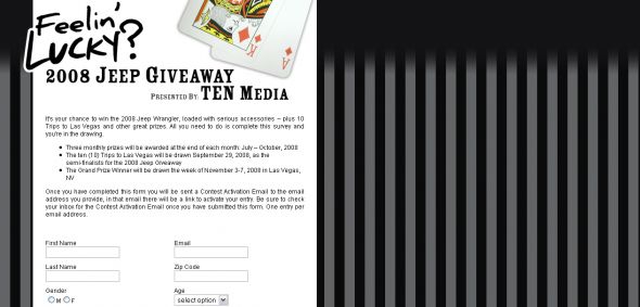 Feelin’ Lucky- The TEN Jeep, 10 Trip Giveaway