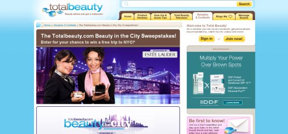 The Totalbeauty.com Beauty in the City Sweepstakes