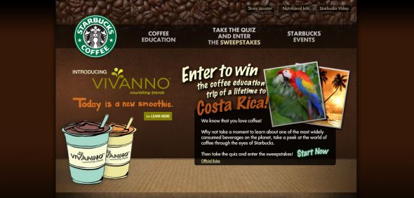 Starbucks Coffee Cultura Trip of a Lifetime Sweepstakes