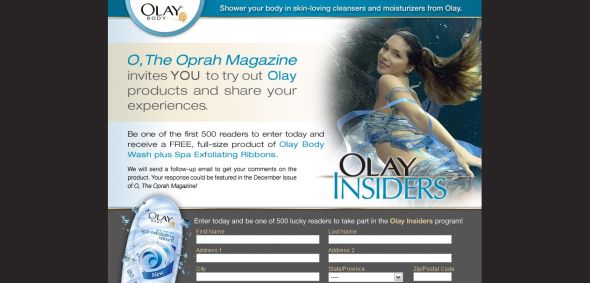 O, The Oprah Magazine – Olay Insiders Sweepstakes