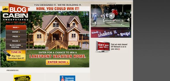DIY Network – Blog Cabin Sweepstakes