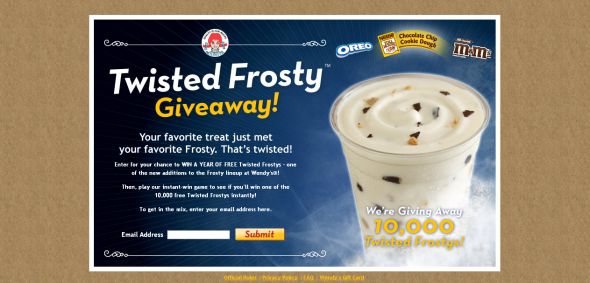 Wendy’s – Twisted Frosty Giveaway
