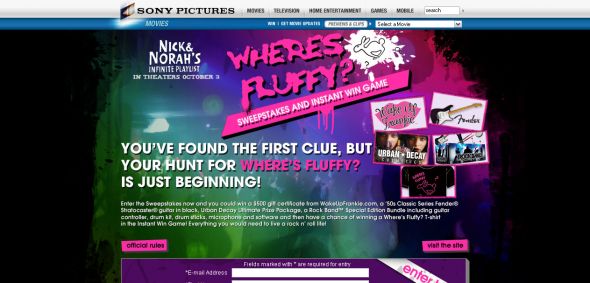 Where’s Fluffy – Sweepstakes and Instant win game