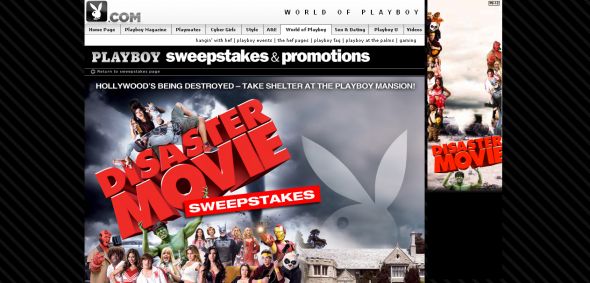 Playboy’s Disaster Movie Sweepstakes