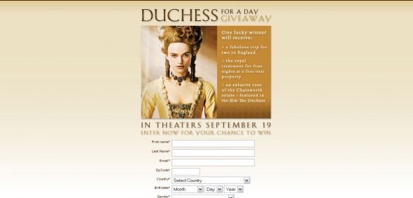 Be A Duchess For A Day Sweepstakes