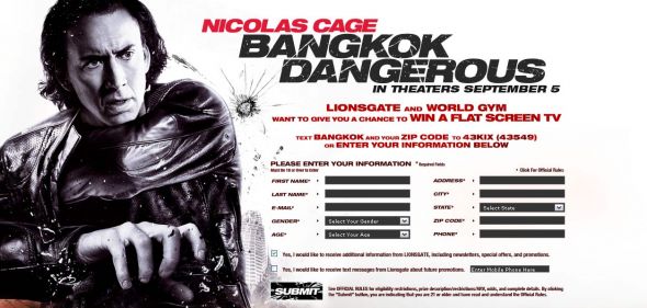 Bangkok Dangerous – World Gym Sweepstakes