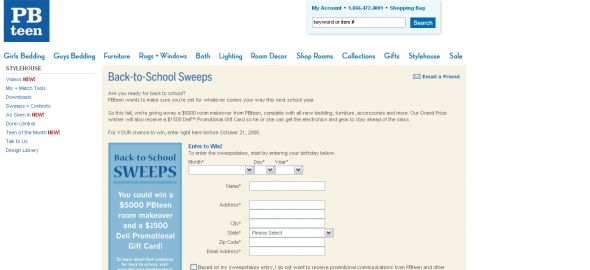 PBteen – The PBteen 2008 – Back-to-School Sweeps