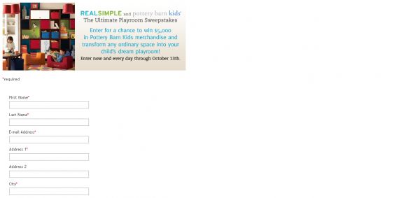 Real Simple – Ultimate Playroom Sweepstakes