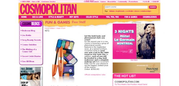 Cosmopolitan.com – Bold Looks, Phenomenal Style Sweepstakes