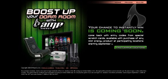 AMP Energy - Boost Up Your Dorm Room