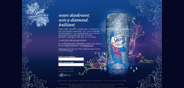 Secret – Flawless Diamond Sweepstakes