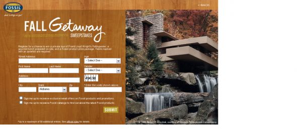 Fossil - Fossil Naturally Modern Fall Getaway Sweepstakes