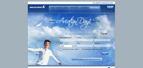 Mexicana Airlines - National Aviation Day | 2008 SWEEPSTAKES