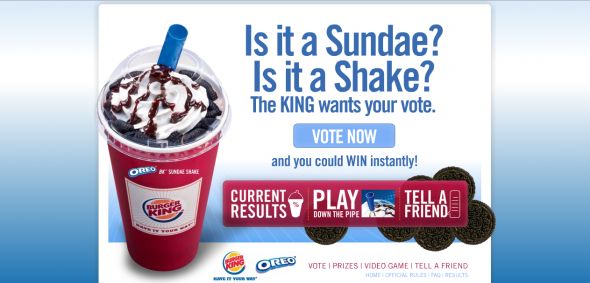 Burger King and Oreo – Is it a Sundae – Is it a Shake