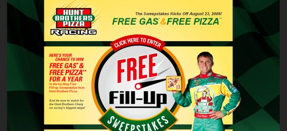 Hunt Brothers – Free Gas-Free Pizza Sweepstakes