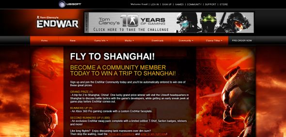 Ubisoft’s Fly to Shanghai Sweepstakes