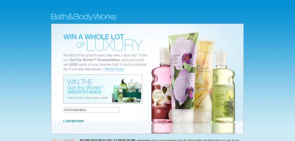Share Bath & Body Works – Get the Works Sweepstakes