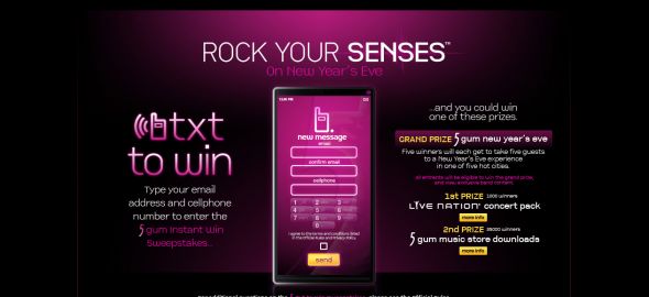 5 Gum – Rock Your Senses Sweepstakes
