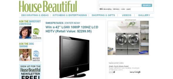 House Beautiful – Upgrade to Beautiful Sweepstakes