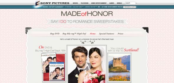 Sony Picture - Say I Do To Romance Sweepstakes