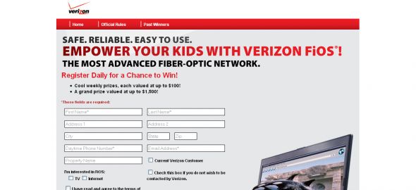 Verizon FiOS – Empower Your Kids Sweepstakes