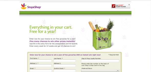 Stop & Shop Free Groceries Sweepstakes