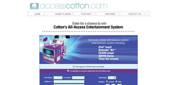 The Cotton All-Access Entertainment System Sweepstakes