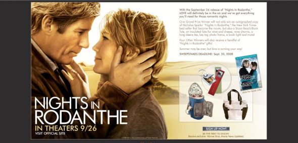 Nights In Rodanthe Sweepstakes