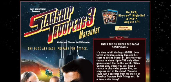 Starship Troopers 3: Marauder DVD Sweepstakes