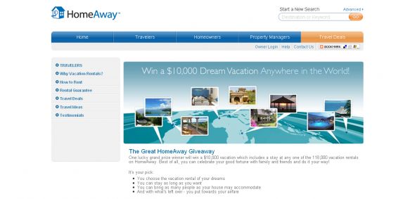 Great  HomeAway Giveaway Sweepstakes