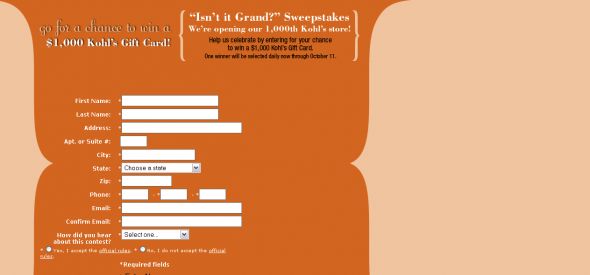 Kohls.com Isn’t it Grand Sweepstakes