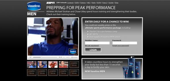 Vaseline Men – Prepping for Peak Performance Sweepstakes