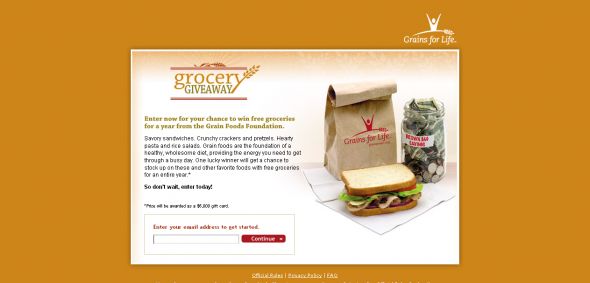Grain Foods Foundation – Grocery Giveaway