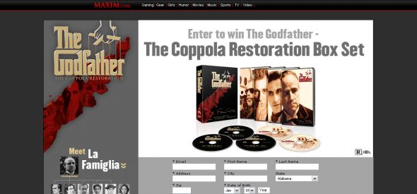 MAXIM.com – The Coppolat Restoration DVD BLU-RAY Disc Collection Sweepstakes