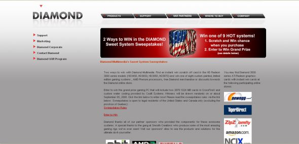 Diamond Multimedia’s Sweet System Sweepstakes