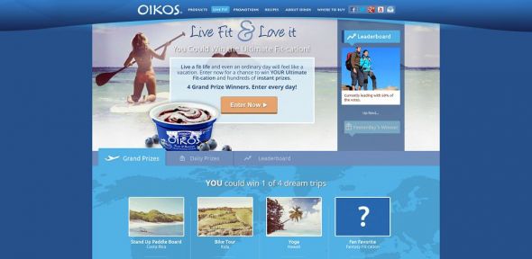 Dannon Oikos FitCation Sweepstakes Dannon Oikos FitCation Sweepstakes