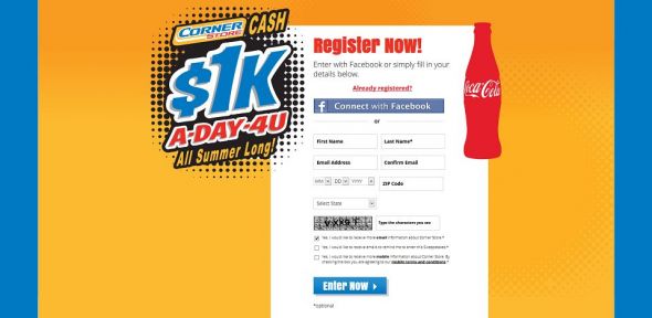 Coca-Cola & Corner Store Cash Giveaway Sweepstakes Coca-Cola & Corner Store Cash Giveaway Sweepstakes
