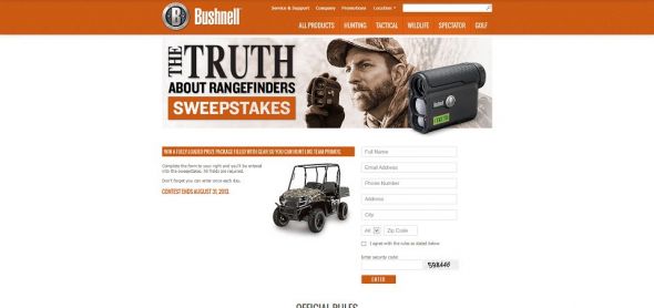 Bushnell The Truth About Rangefinder Sweepstakes Bushnell The Truth About Rangefinder Sweepstakes