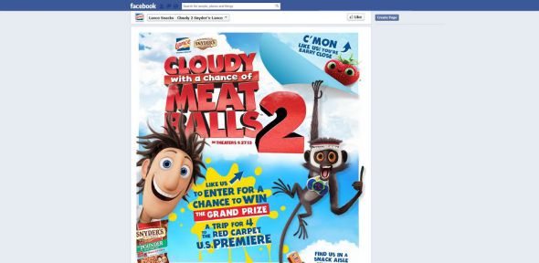 Cloudy2SnydersLance.com – Snyder’s-Lance Cloudy with a Chance of Meatballs 2 Sweepstakes Cloudy2SnydersLance.com – Snyder’s-Lance Cloudy with a Chance of Meatballs 2 Sweepstakes
