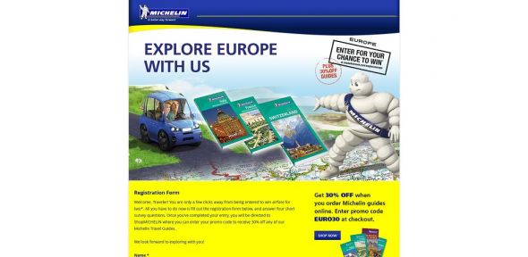 Explore Europe with Michelin Sweepstakes Explore Europe with Michelin Sweepstakes