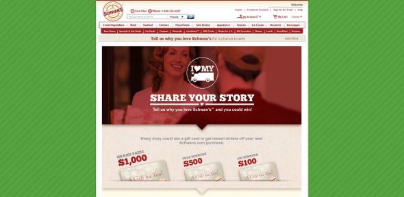 schwans.com/love – Share Your Schwan’s Story Instant Win Game schwans.com/love – Share Your Schwan’s Story Instant Win Game