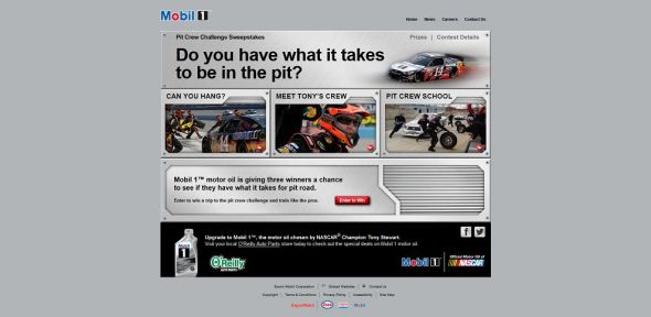 Mobil 1 Pit Crew Challenge Sweepstakes Mobil 1 Pit Crew Challenge Sweepstakes