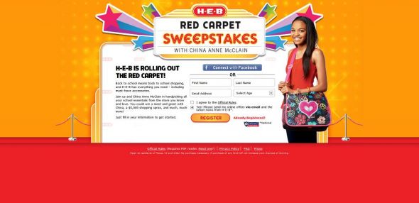 H-E-B Red Carpet Sweepstakes H-E-B Red Carpet Sweepstakes