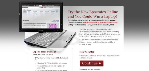 Epocrates Online Laptop Sweepstakes