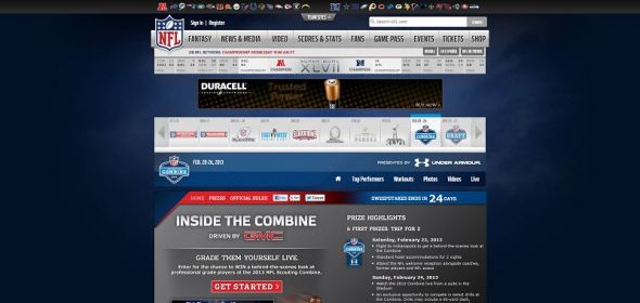 NFL Scouting Combine Sweepstakes NFL Scouting Combine Sweepstakes