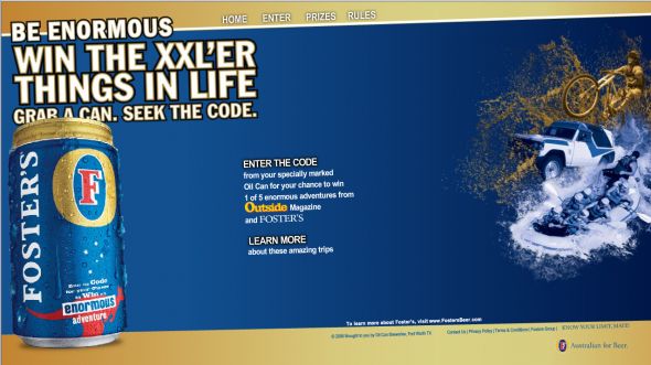 Foster’s XXL’er Adventure Trip Sweepstakes