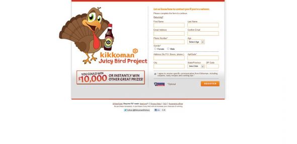 Kikkoman Juicy Bird Sweepstakes Kikkoman Juicy Bird Sweepstakes