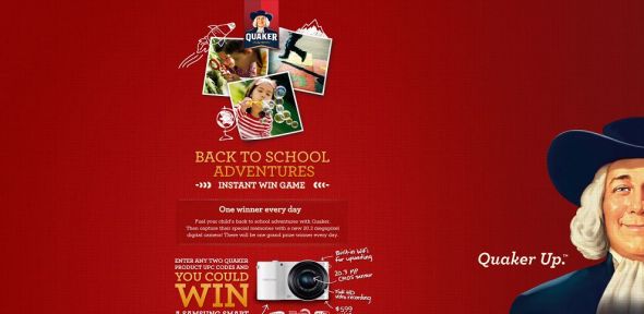 Quaker Back To School Adventures Instant-Win Game Quaker Back To School Adventures Instant-Win Game