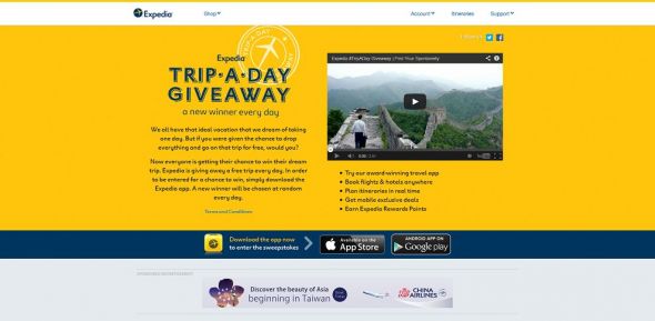 Expedia Trip A Day Giveaway Expedia Trip A Day Giveaway