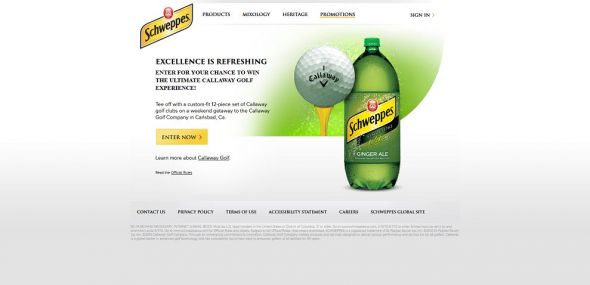 Schweppes Callaway Golf Sweepstakes Schweppes Callaway Golf Sweepstakes